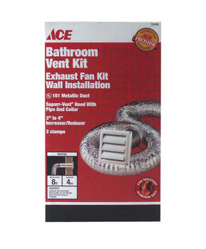 Ace 5.75 in. L x 6.313 in. Dia. Aluminum Vent Kit Silver/White