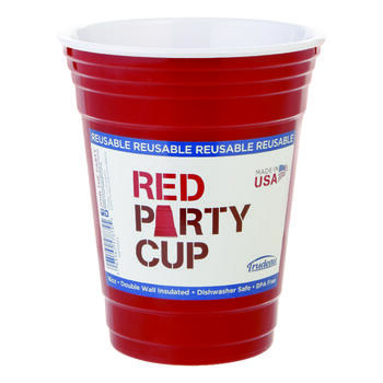 Trudeau Red Plastic cup 1 each Party Cup