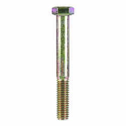 HILLMAN 3/8 in. Dia. x 3 in. L Heat Treated Yellow Dichromate Hex Head Cap Screw 50 box