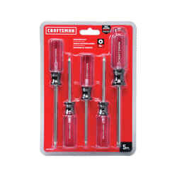 Craftsman  5 pc. Multi-Bit Screwdriver Set  8 in. 