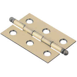 Ace 2.75 in. W X 2 in. L Antique Brass Brass Ball Tip Hinge 2 pk