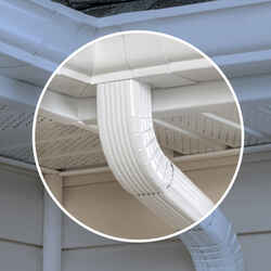 Amerimax 2 in. H X 3 in. W X 3 in. L White Aluminum A Gutter Elbow