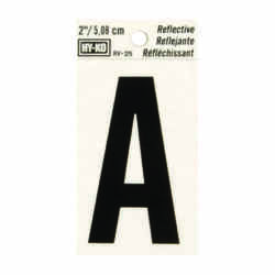 Hy-Ko 2 in. Reflective Vinyl A Letter Self-Adhesive Black