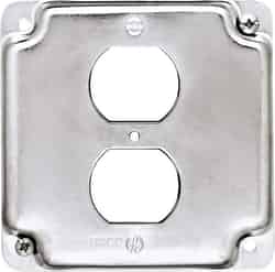 Raco Square Steel Box Cover For 1 Duplex Receptacle
