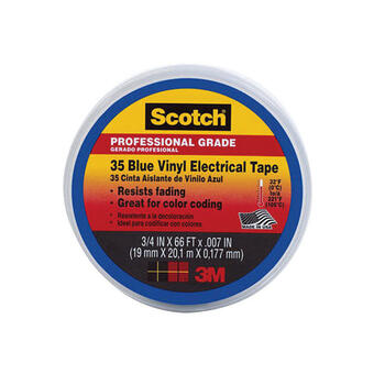 Scotch 3/4 in. W x 66 ft. L Blue Electrical Tape Vinyl