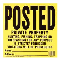 Hy-Ko English 11 in. H x 11 in. W Plastic Sign Posted Private Property