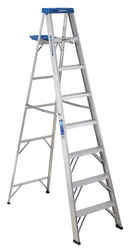 Werner 8 ft. H x 24.5 in. W Aluminum Type I Step Ladder 250 lb.