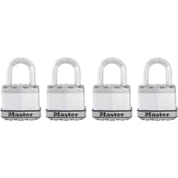 Master Lock 1-3/4 in. W Stainless Steel Ball Bearing Locking Laminated Padlock 4 pk Keyed Alike