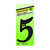 Hy-Ko Aluminum 5 Black 3-1/2 in. Nail-On Number