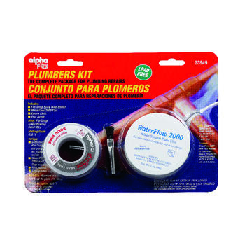 Alpha Fry 6 oz. Lead-Free Plumbers Kit 0.12 in. Dia. Flo-Temp Solid Wire, Silver Bearing Solder S