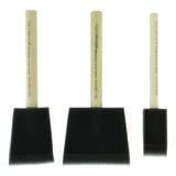 Jen 1, 2 and 3 in. W Chiseled Foam Paint Brush Set