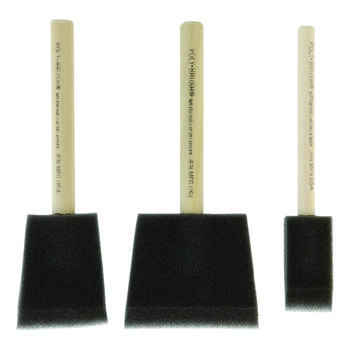 Jen 1, 2 and 3 in. W Chiseled Foam Paint Brush Set