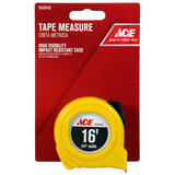 Ace 16 ft. L x 0.75 in. W High Visibility Tape Measure Yellow 1 pk