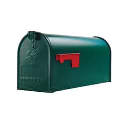 Gibraltar Mailboxes Elite Galvanized Steel Post Mounted Hartford Green 8-3/4 in. H x 20 in. L x