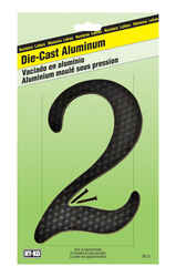 Hy-Ko 4-1/2 in. Aluminum Black 2 Nail-On Number