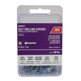 Ace 8 Sizes x 1 in. L Hex Hex Washer Head Steel Self- Drilling Screws Zinc-Plated