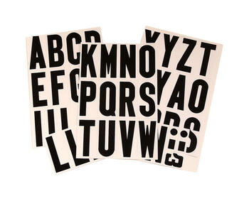 Hy-Ko 3 in. Reflective Black Vinyl Self-Adhesive Letter Set A-Z 1 pc.