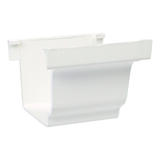 Genova 5 inch H X 4 inch W X 3.8 inch L White Vinyl K Gutter Connector