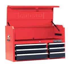 Craftsman 41 in. 6 drawer 16 in. D x 24-1/2 in. H Top Tool Chest Metal Red/Black