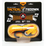 Tactical Tiedown 6 ft. L Yellow 700 lb. Tie Down Vinyl Coated Hooks