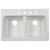 Kindred Double Dual Mount Kitchen Sink White