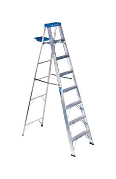 Werner 8 ft. H x 24.5 in. W Aluminum Type I Step Ladder 250 lb.