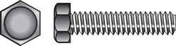 HILLMAN 1/4 in. Dia. x 1 in. L Zinc Plated Steel Hex Tap Bolt 100 box