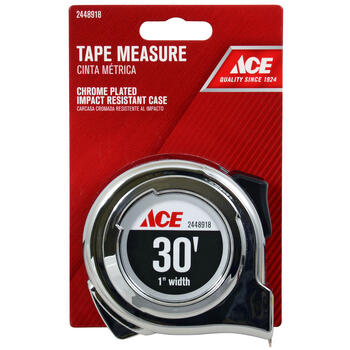 Ace 30 ft. L x 1 in. W Tape Measure Chrome 1 pk