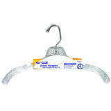 Homz 16-3/4 in. L x .44 in. W x 9 in. H Dress Hangers Clear 4 pk Plastic