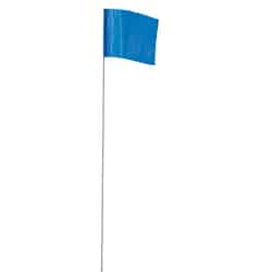 Empire 21 in. High visibility Stake Flags Blue 100 pk Plastic