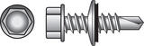 HILLMAN 2 in. L x 12-14 Zinc-Plated Hex Washer Self- Drilling Screws 100 per box Steel Hex