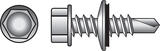 HILLMAN 3/4 in. L x 10-16 Hex Hex Washer Head Zinc-Plated Steel Self- Drilling Screws 100 per