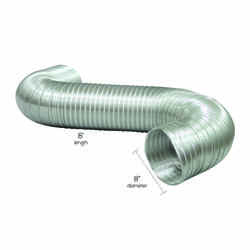 Deflect-O Jordan 28 in. L x 8 in. Dia. Black/Silver Aluminum Dryer and Vent Hose