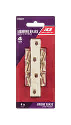 Ace 4 in. H x 0.625 in. W x .72 in. L Bright Brass Mending Brace