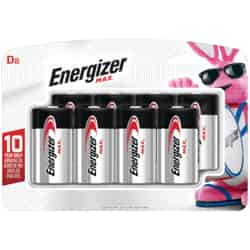 Energizer MAX D Alkaline Batteries 8 pk 1.5 volts Carded