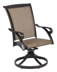 Living Accents Swivel Rocker Brown Aluminum Chair
