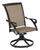 Living Accents Swivel Rocker Brown Aluminum Chair