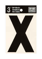 Hy-Ko 3 in. Black Vinyl Self-Adhesive Letter X 1 pc.