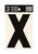 Hy-Ko 3 in. Black Vinyl Self-Adhesive Letter X 1 pc.