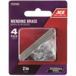 Ace 0.5 in. W x 1.105 in. L x 2 in. H Galvanized Steel Mending Brace