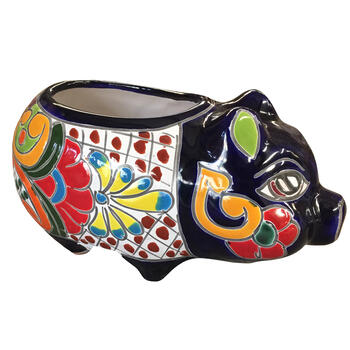 Avera Products Talavera 6 in. H x 9 in. W x 5 in. L Multicolored Ceramic Talavera Planter