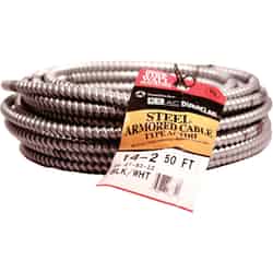 Southwire 50 ft. 14/2 Stranded Cable Steel Armored AC