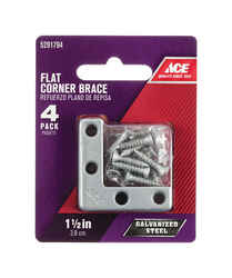 Ace 1-1/2 in. H x 2.75 in. W x 1-1/2 in. D Steel Flat Corner Brace