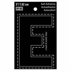 Hy-Ko 3 in. Black Vinyl Self-Adhesive Letter E 1 pc.