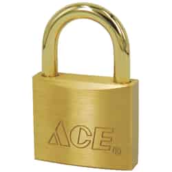 Ace 1-1/2 in. W x 1-1/2 in. L x 1-1/8 in. H Brass Double Locking Marine Padlock 1 pk Keyed Alike
