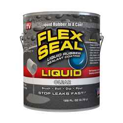 Flex Seal As Seen On TV Satin Clear Liquid Rubber Sealant Coating 1 gal.