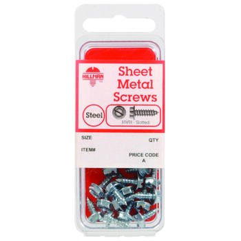 HILLMAN 1 in. L x 14 Slotted Hex Head Zinc-Plated 5 per box Sheet Metal Screws Steel