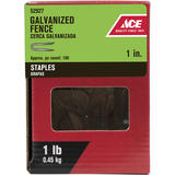 Ace 1 in. L Galvanized Steel 1 lb. Fence Staples