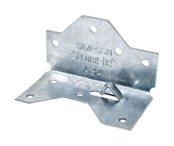 Simpson Strong-Tie 1.4375 in. H x 1.4 in. W x 2.5 in. L Galvanized Steel Angle