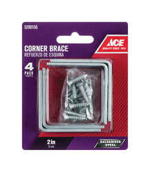 Ace 2 in. H x 3.75 in. W x 2 in. D Steel Inside L Corner Brace